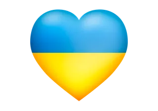 Heart with Ukrainian Flag colours